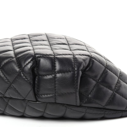 Chanel Lambskin Quilted Banane Waist Bag Fanny Pack Black 8 of 9