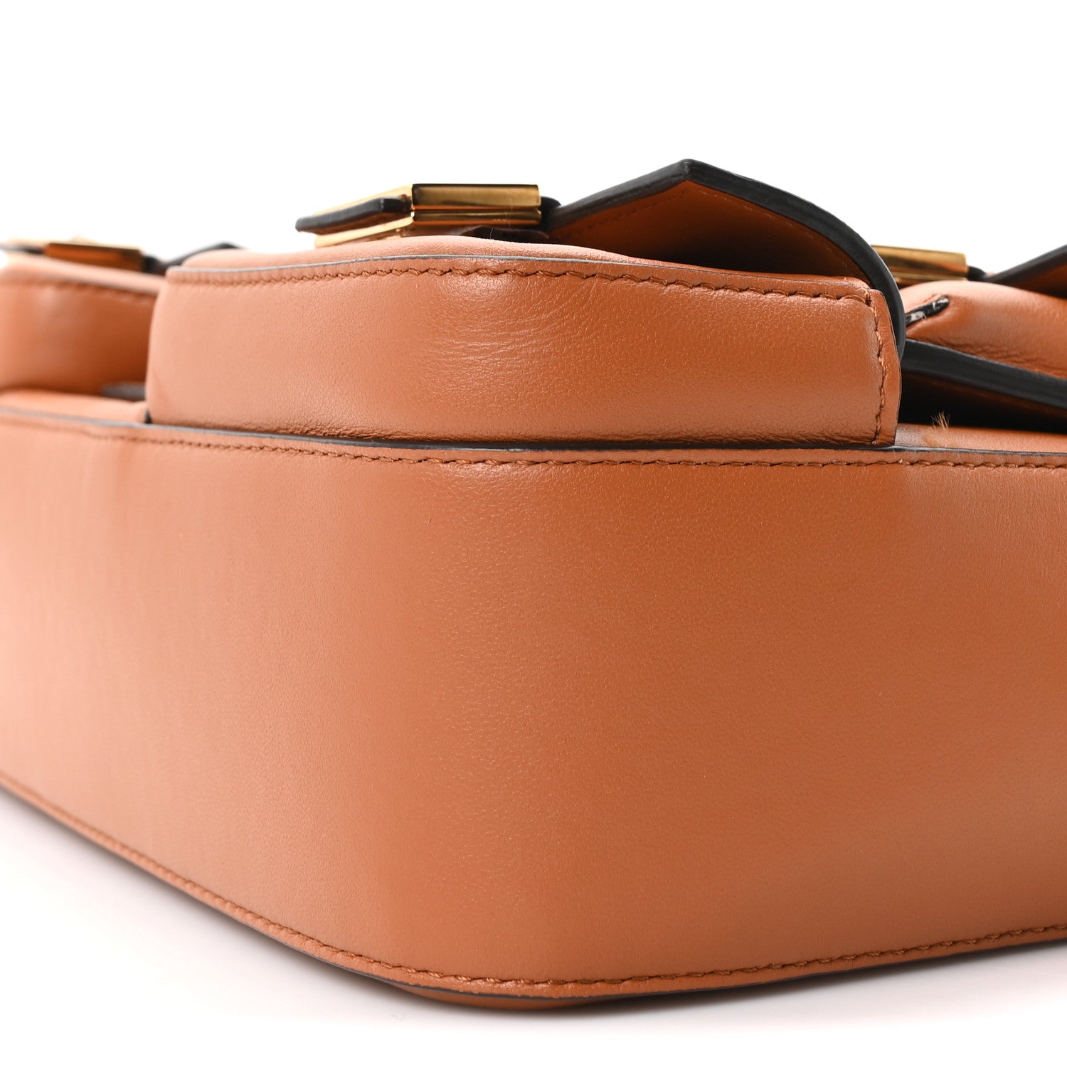 Fendi Shiny Nappa Multipocket Baguette Brandy 10 of 10