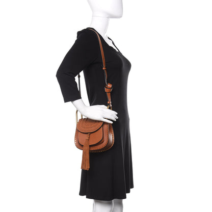 Chloe Calfskin Braided Mini Hudson Shoulder Bag Caramel 2 of 9