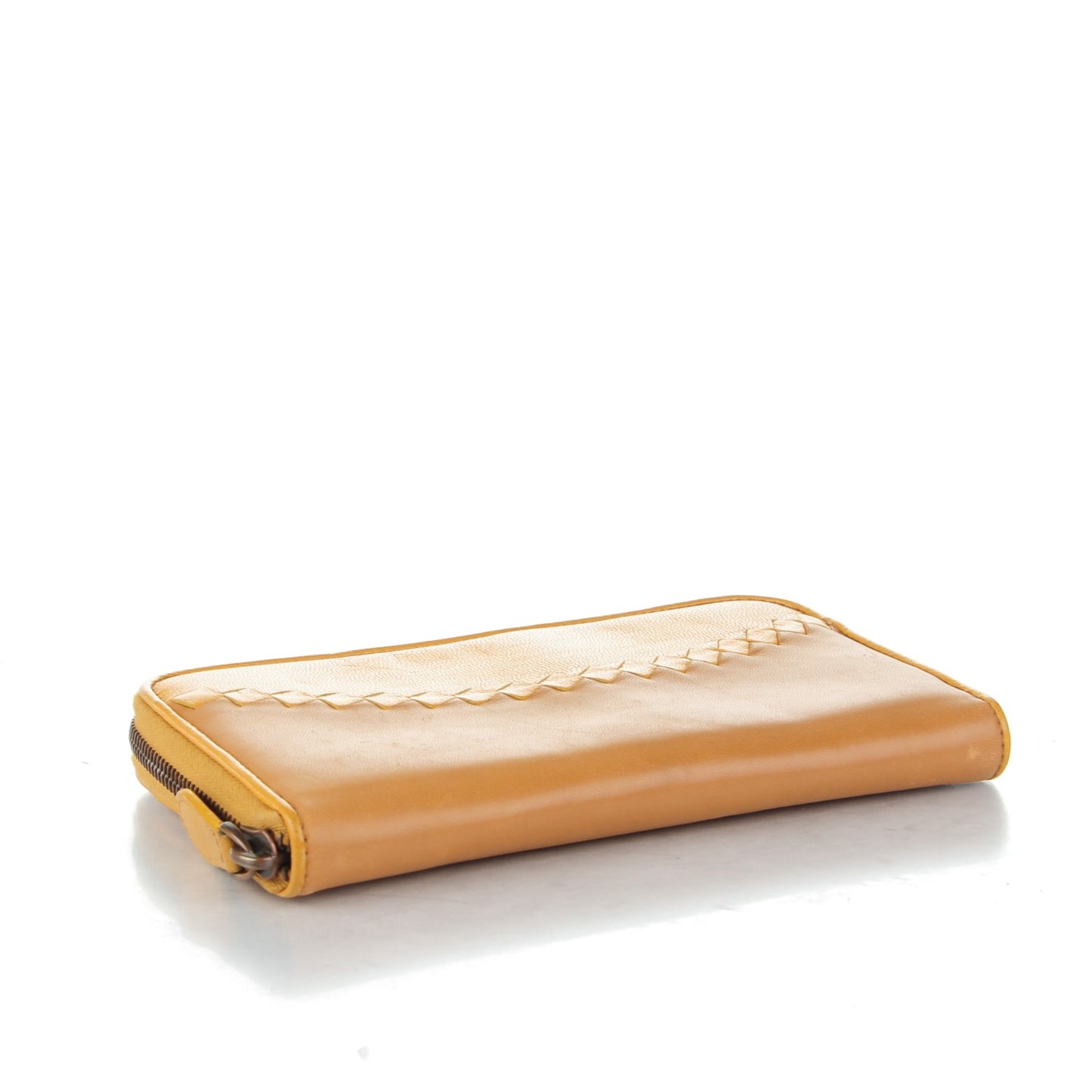 Nappa Intrecciato Bi-Color Zip Around Wallet