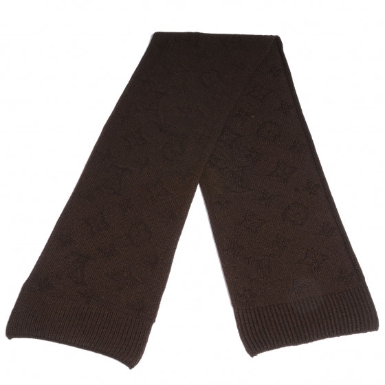 Louis Vuitton Cashmere Monogram Winter Scarf Brown 1 of 4