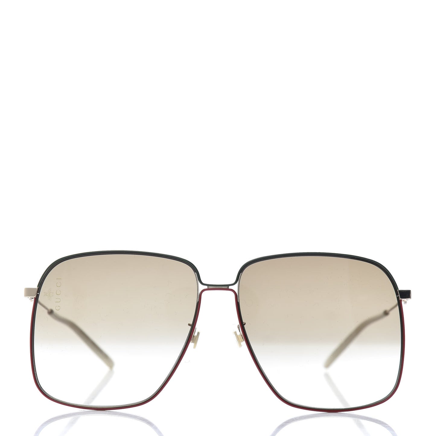 Web Rectangular Frame Interlocking G Sunglasses GG0394S Green Red