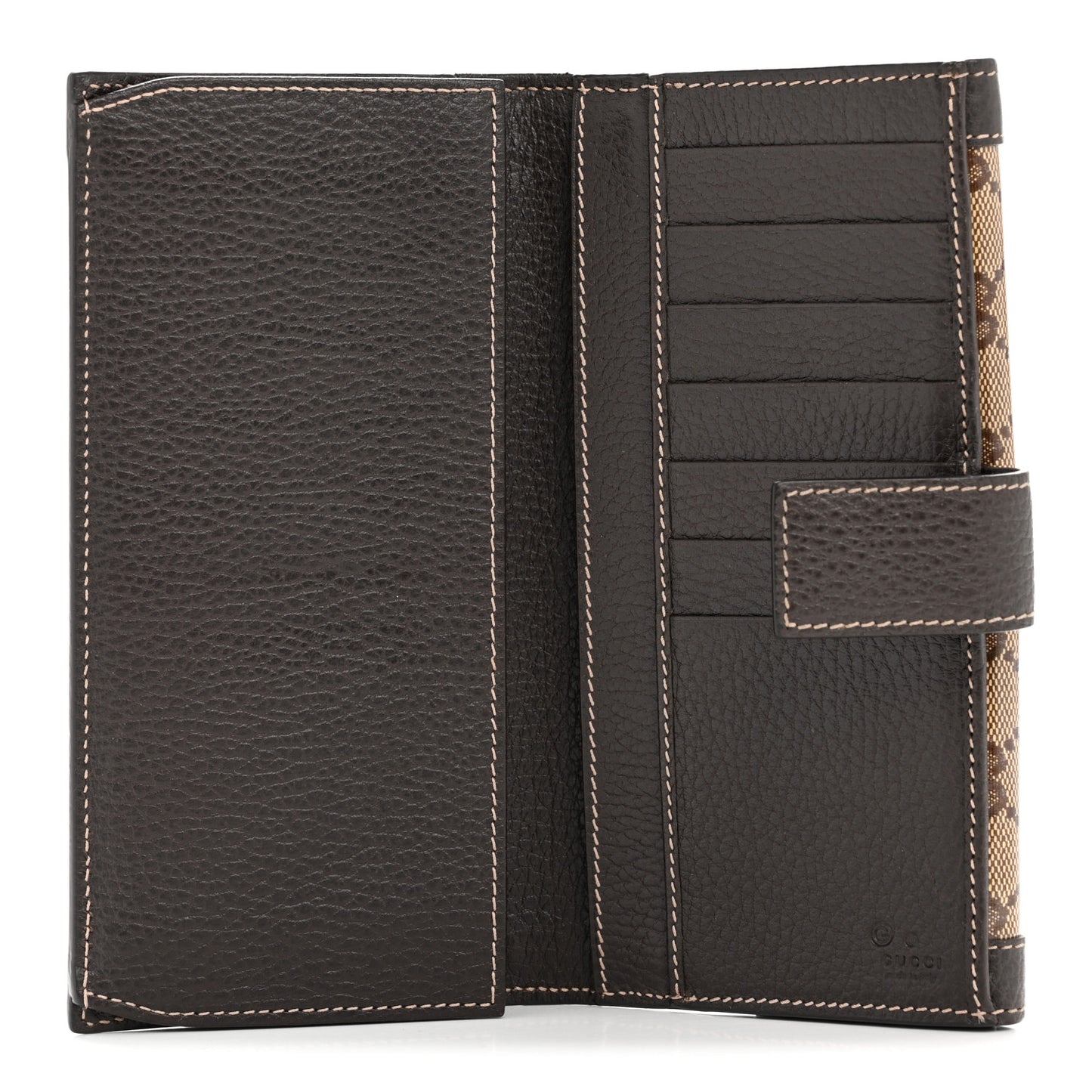 Crystal Monogram Continental Charmy Wallet Brown