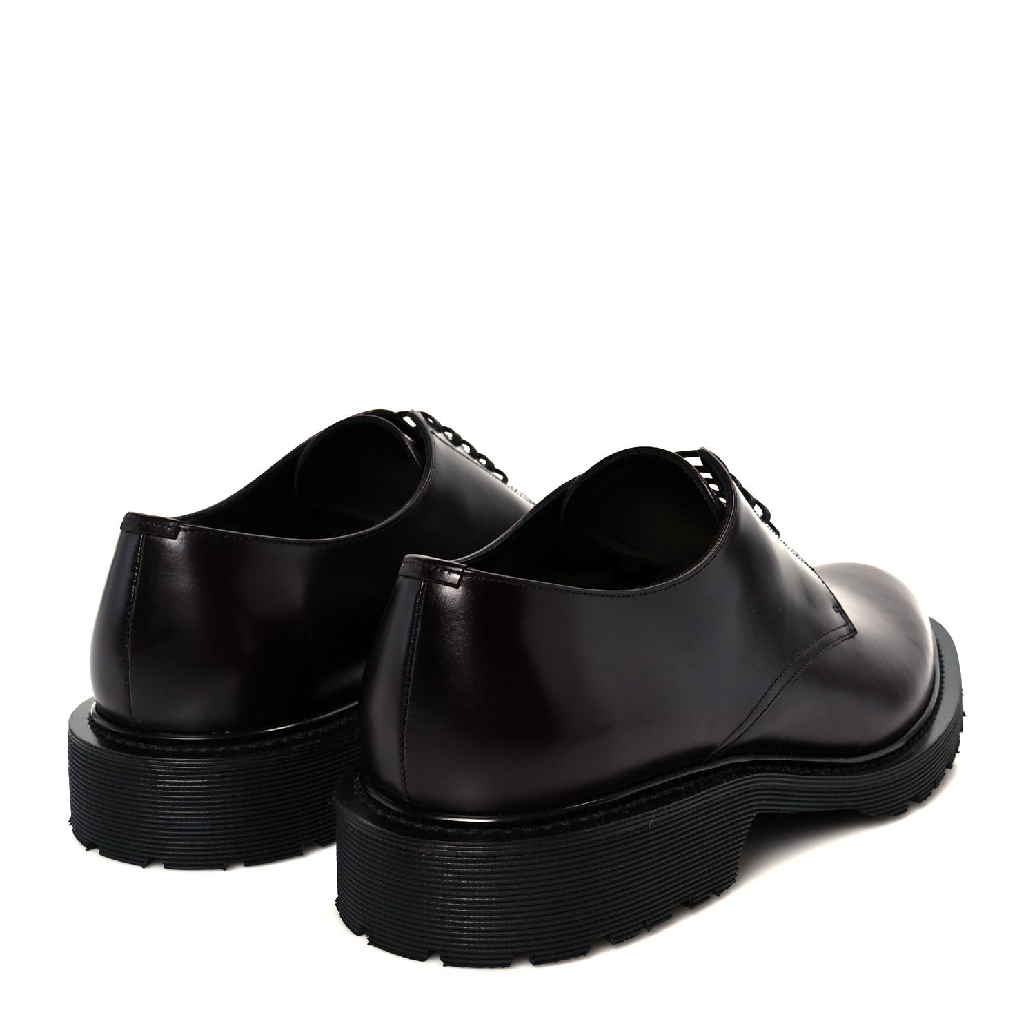 Saint Laurent Calfskin Mens Army 20 Derby Shoes 42.5 Dark Wine 5 of 10