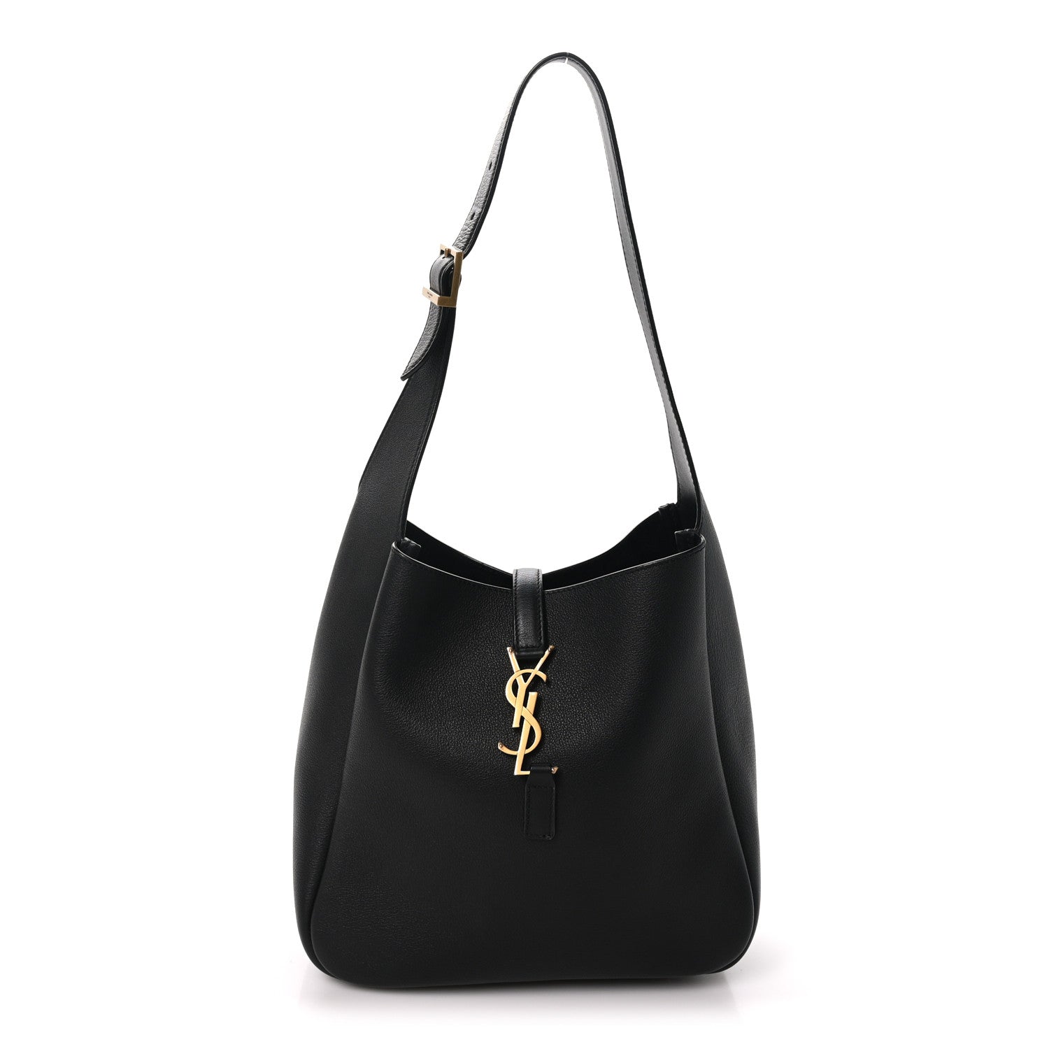 Saint Laurent Smooth Calfskin Small Le 5 A 7 Soft Hobo Black 1 of 9