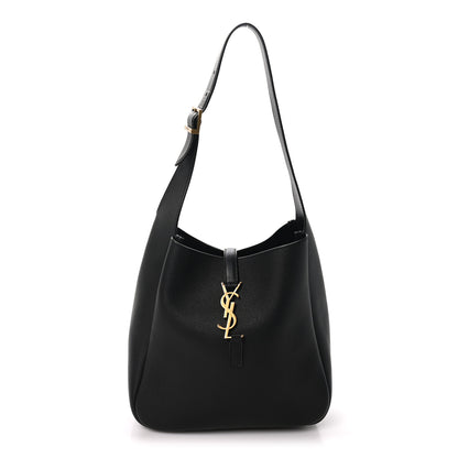 Saint Laurent Smooth Calfskin Small Le 5 A 7 Soft Hobo Black 1 of 9