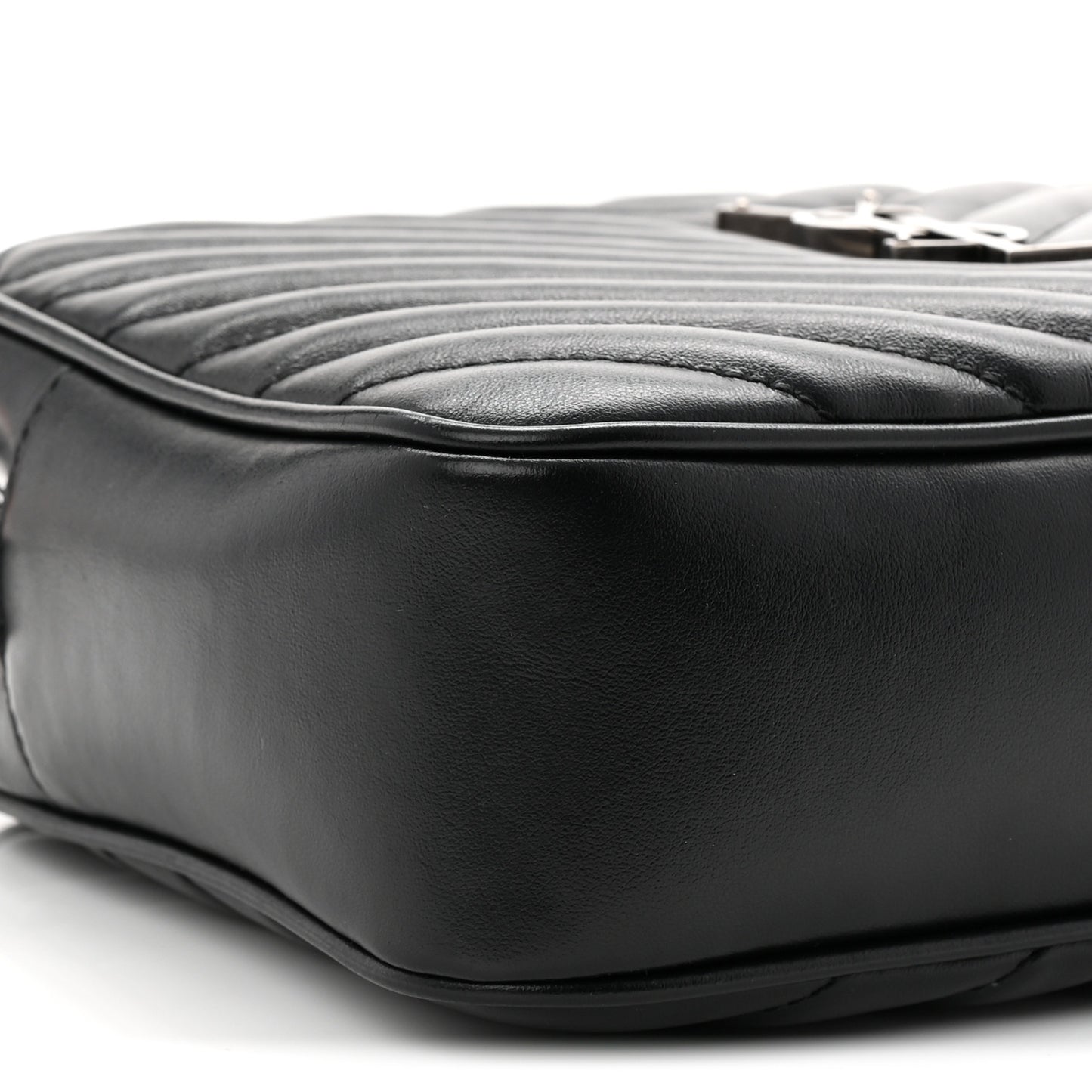 Calfskin Matelasse Monogram Lou Camera Bag Black