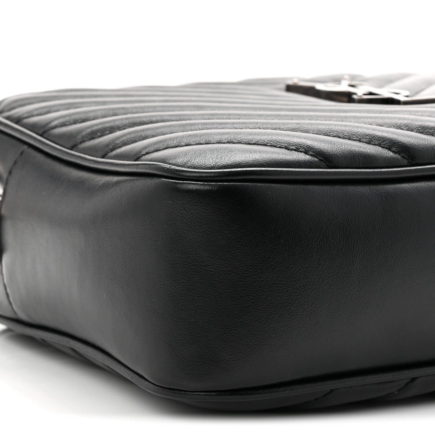 Saint Laurent Calfskin Matelasse Monogram Lou Camera Bag Black 9 of 10