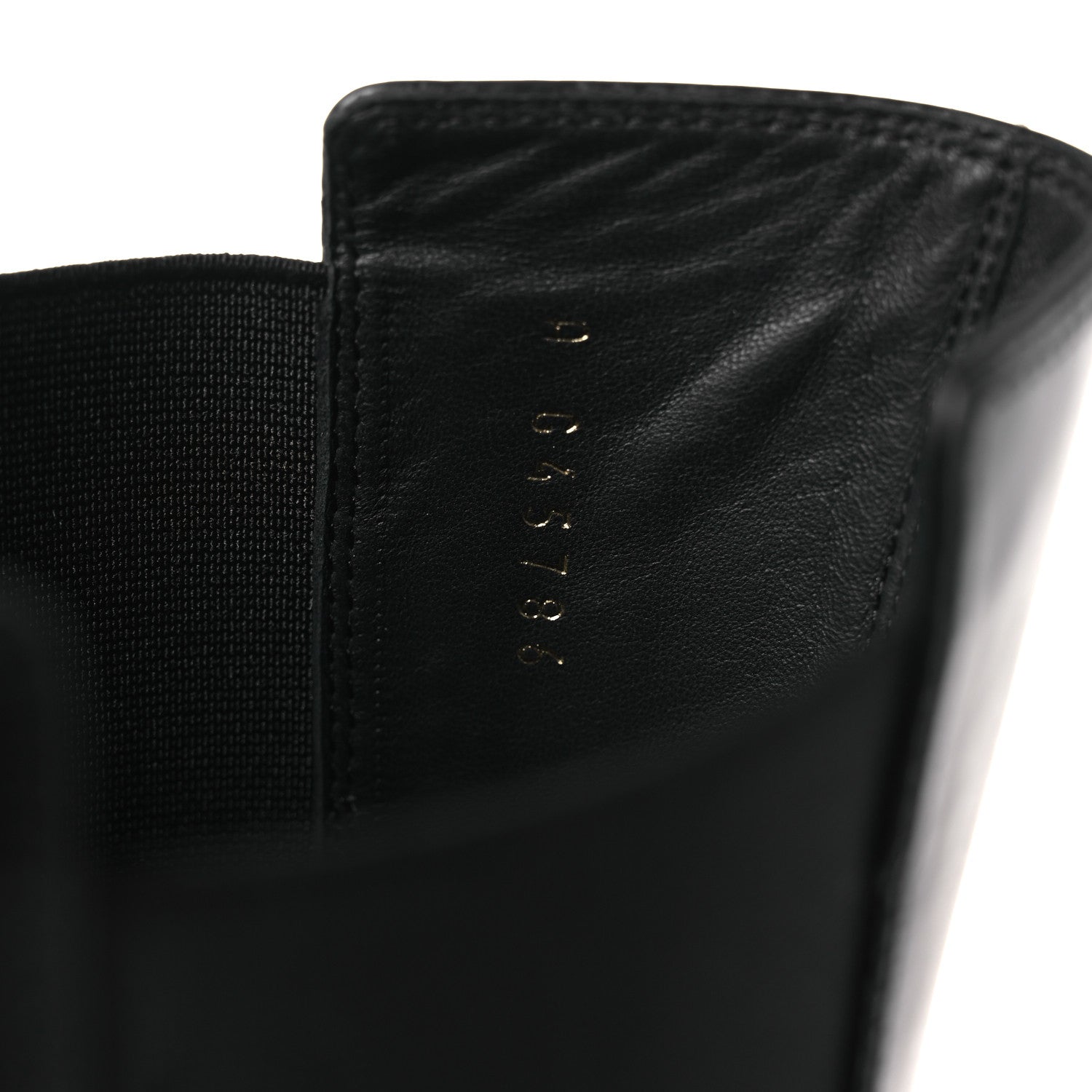 Chanel Calfskin Cap Toe CC Tall Boots 37.5 Black 10 of 11