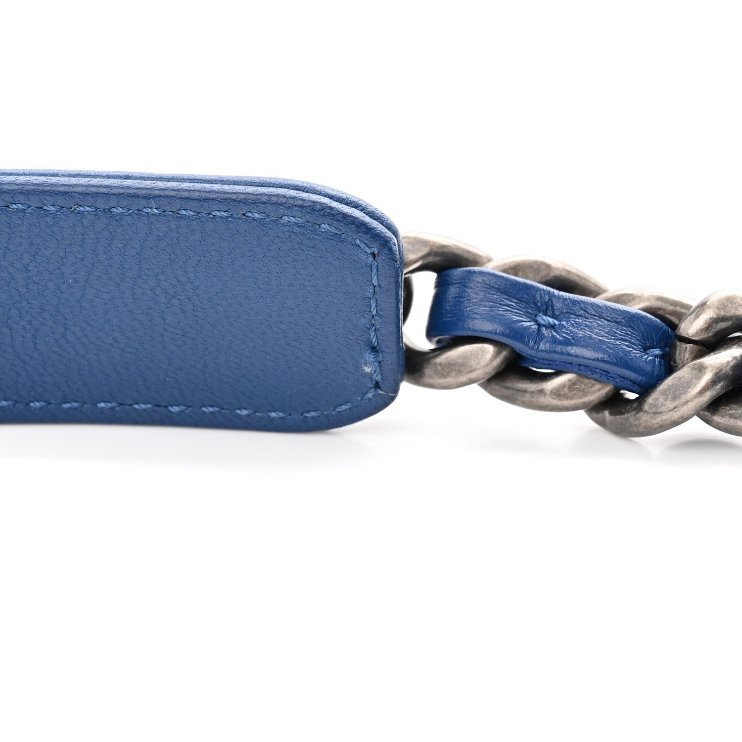 Chanel Goatskin Quilted Medium Chanel 19 Flap Dark Blue 12 of 14