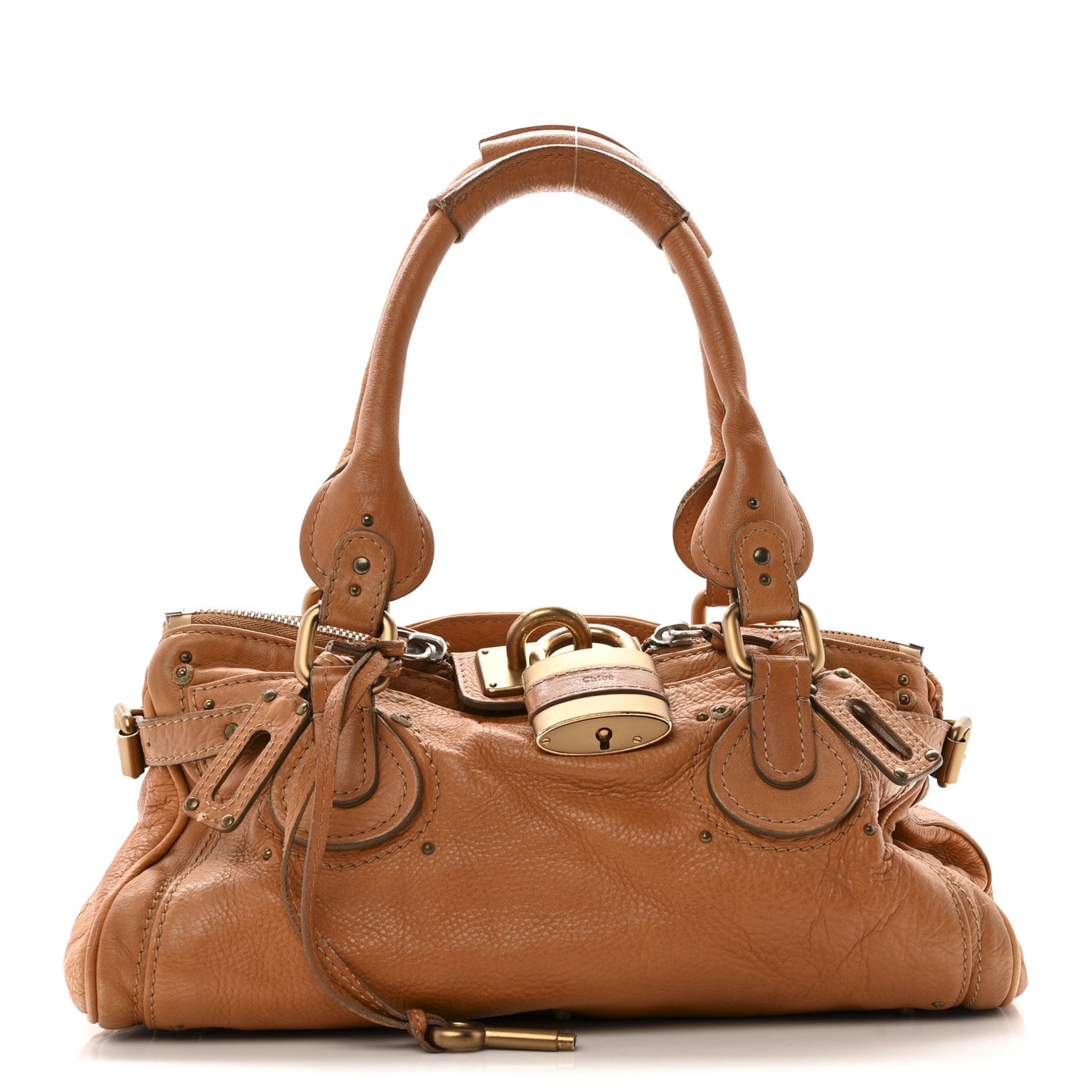 Calfskin Medium Paddington Satchel Tan