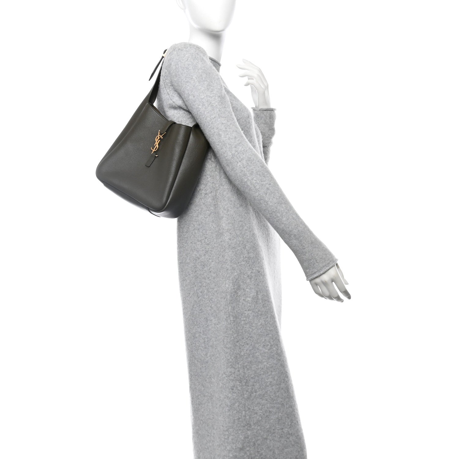 Saint Laurent Supple Calfskin Small Le 5 A 7 Soft Hobo Light Musk 2 of 10
