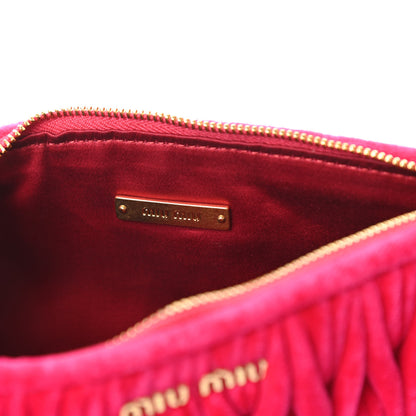 Miu Miu Velluto Matelasse Clutch Fuxia 8 of 10