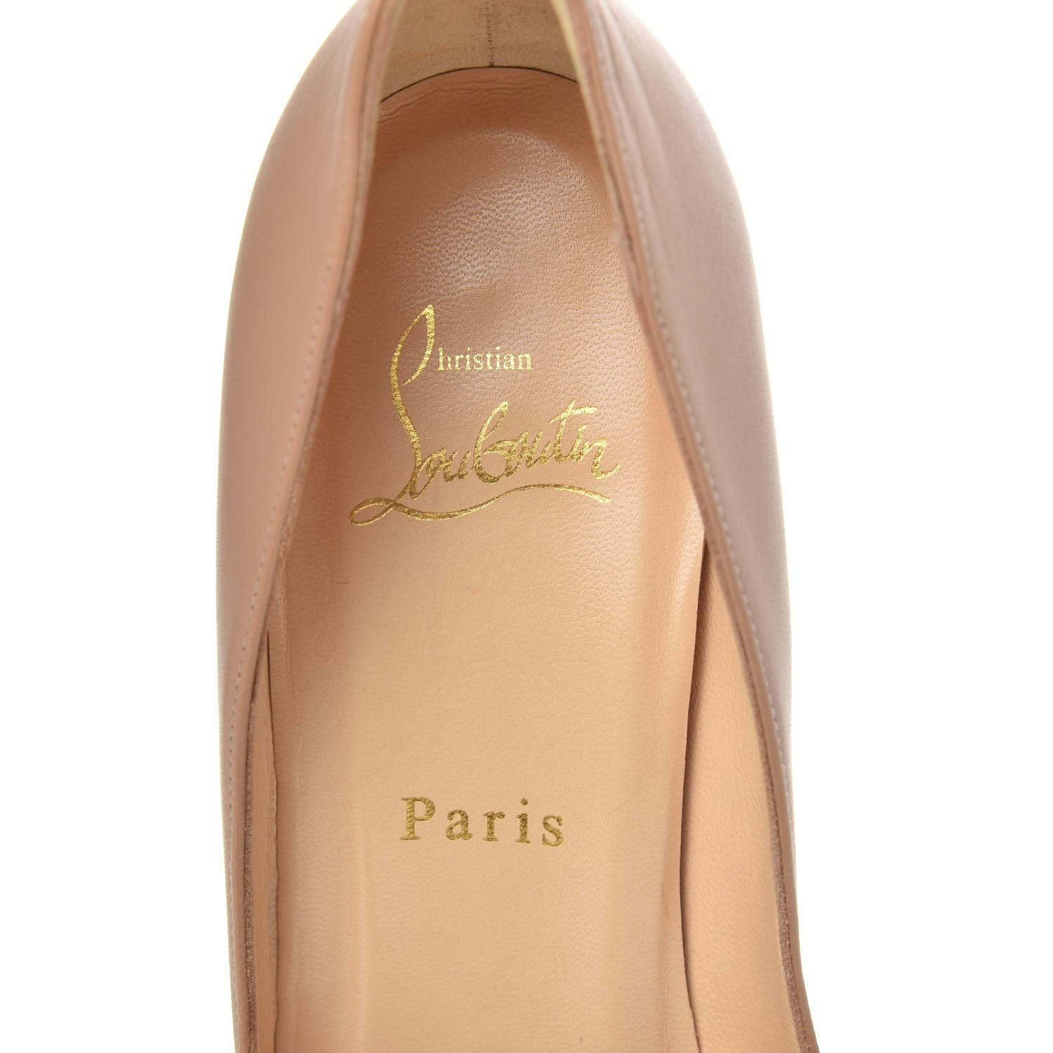 Christian Louboutin Nappa Apostrophy 100 Pumps 39 Nude 8 of 10