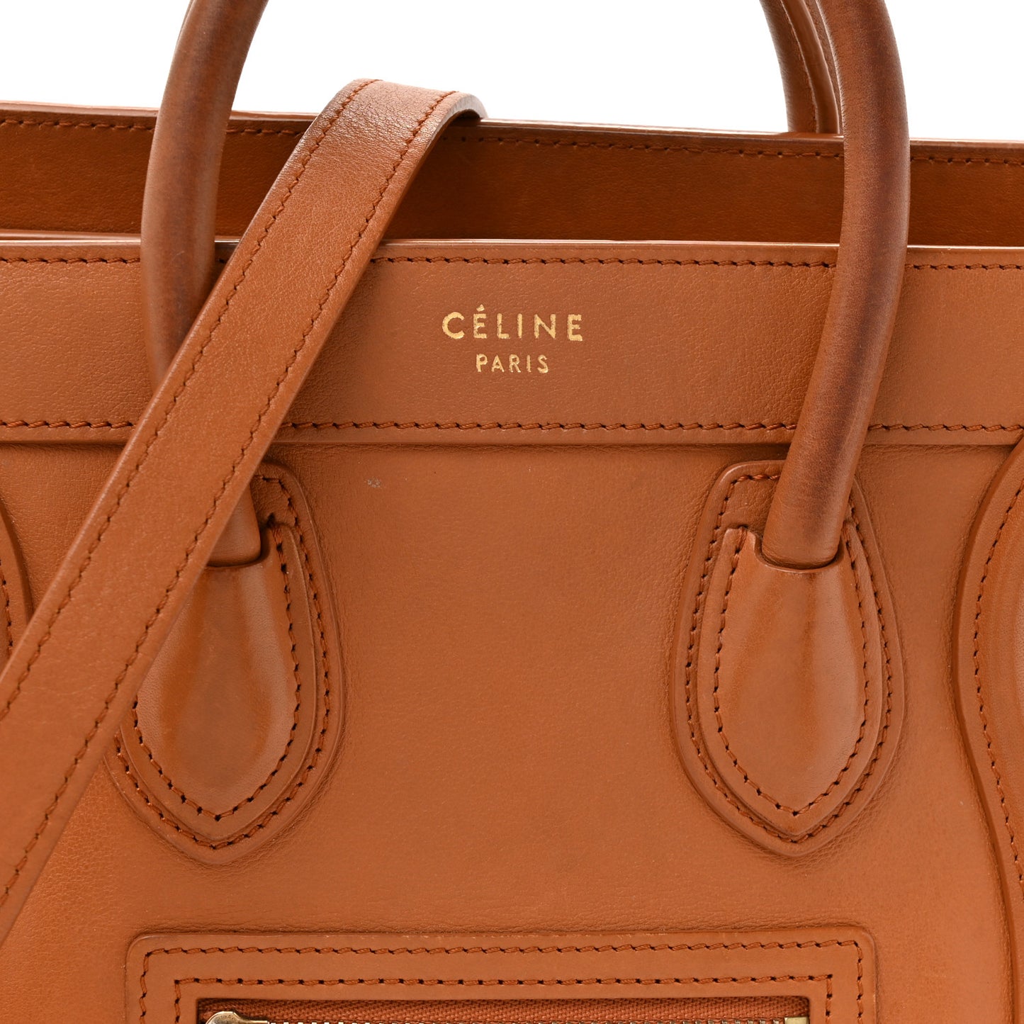 Smooth Calfskin Nano Luggage Light Copper