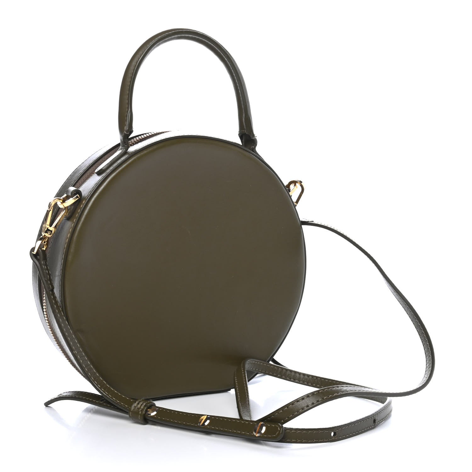Mansur Gavriel Calfskin Circle Crossbody Bag Olive 2 of 5