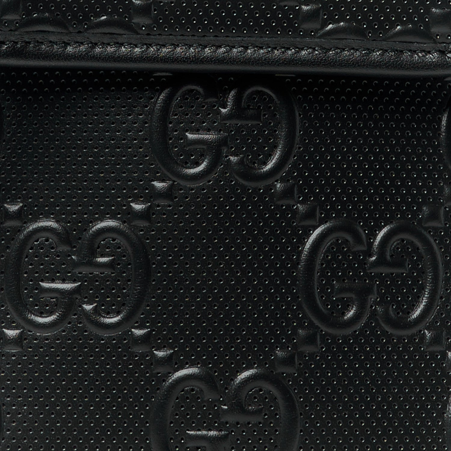 Gucci Calfskin GG Tennis Embossed Messenger Bag Black 8 of 11