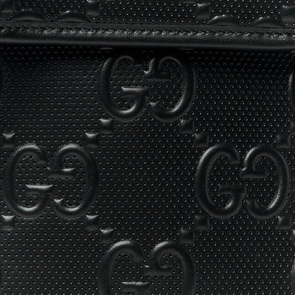 Gucci Calfskin GG Tennis Embossed Messenger Bag Black 8 of 11