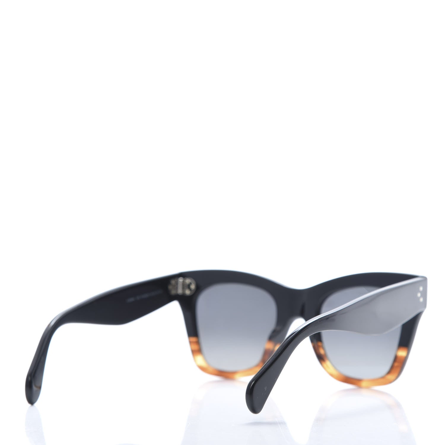 Celine Acetate Polarized Cat Eye Sunglasses CL4004IN Havana Black 4 of 6
