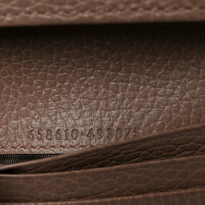 Gucci Dollar Calfskin GG Supreme Monogram GG Marmont Card Case Porcelain Rose Beige Ebony 7 of 8