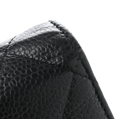 Chanel Caviar Quilted Large Gusset Flap Wallet Black 10 of 17