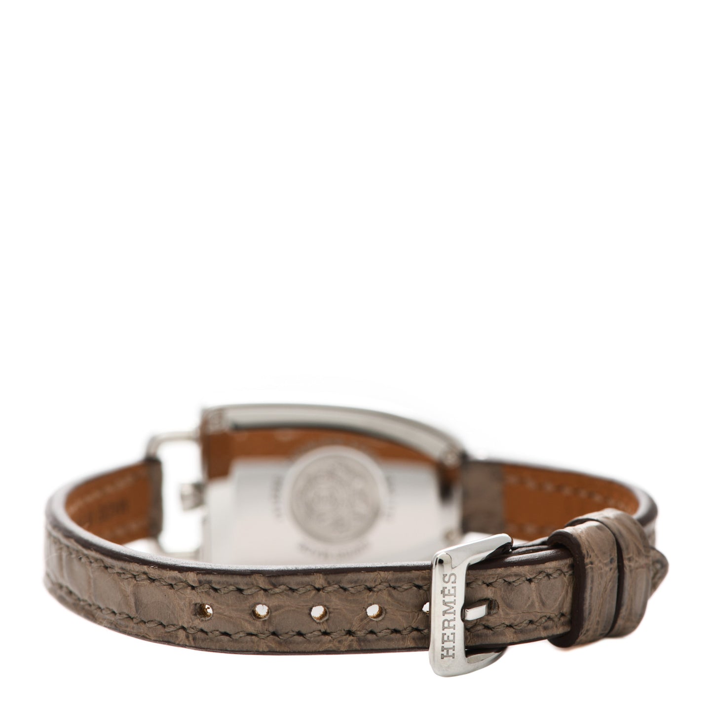 Stainless Steel Alligator 20mm Galop Quartz Watch Gris Elephant