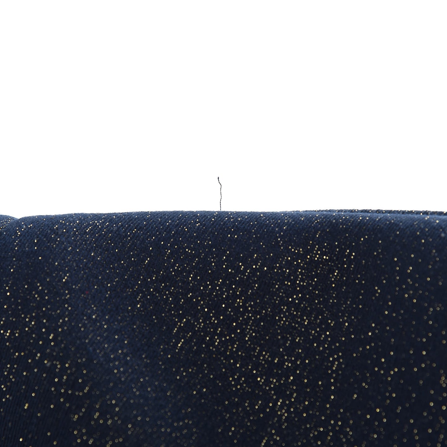 Lurex Canvas Medium Deauville Tote Navy Blue Gold