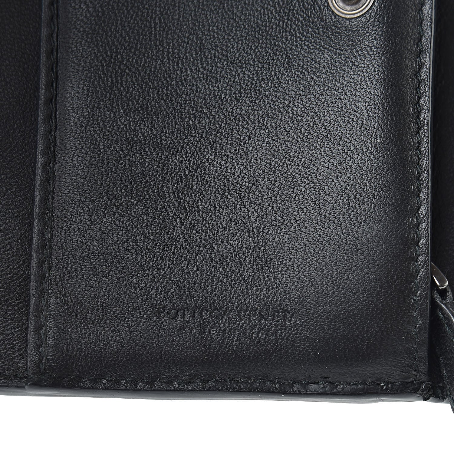 Bottega Veneta Nappa Intrecciato Continental Compact Flap Wallet Black 6 of 9