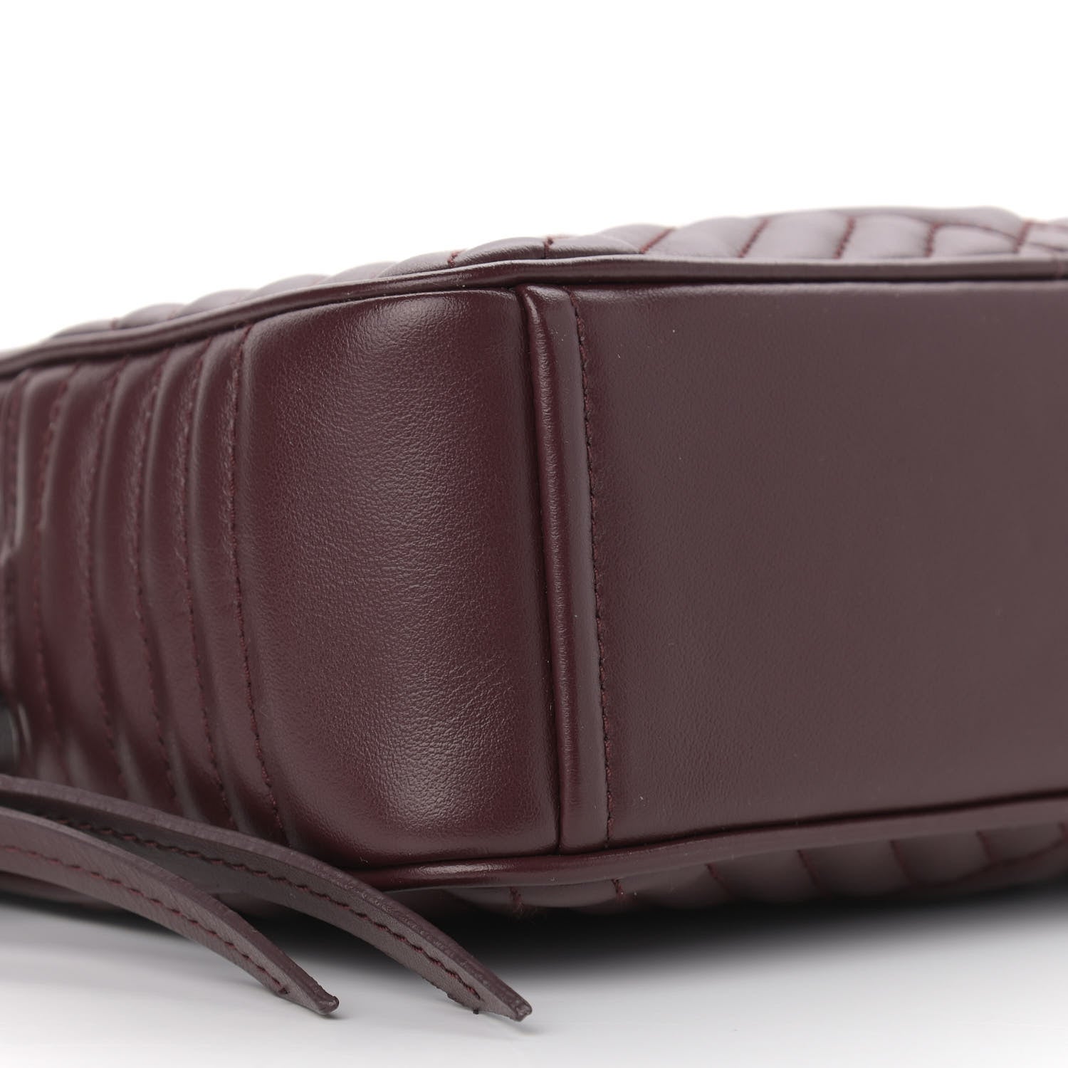 Prada Soft Calfskin Impunture Diagramme Camera Bag Granato 5 of 9