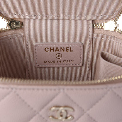 Chanel Caviar Quilted Mini Vanity Case With Chain Light Pink 8 of 11