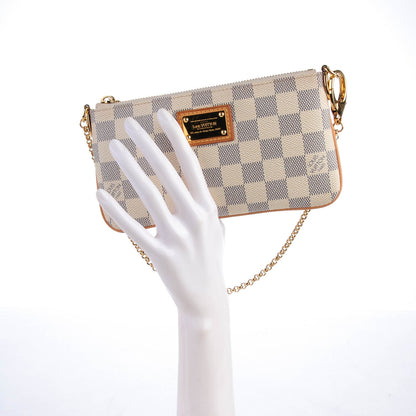Louis Vuitton Damier Azur Pochette Milla MM 2 of 7