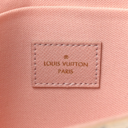 Louis Vuitton Damier Azur Pochette Felicie Chain Wallet Rose Ballerine 7 of 10