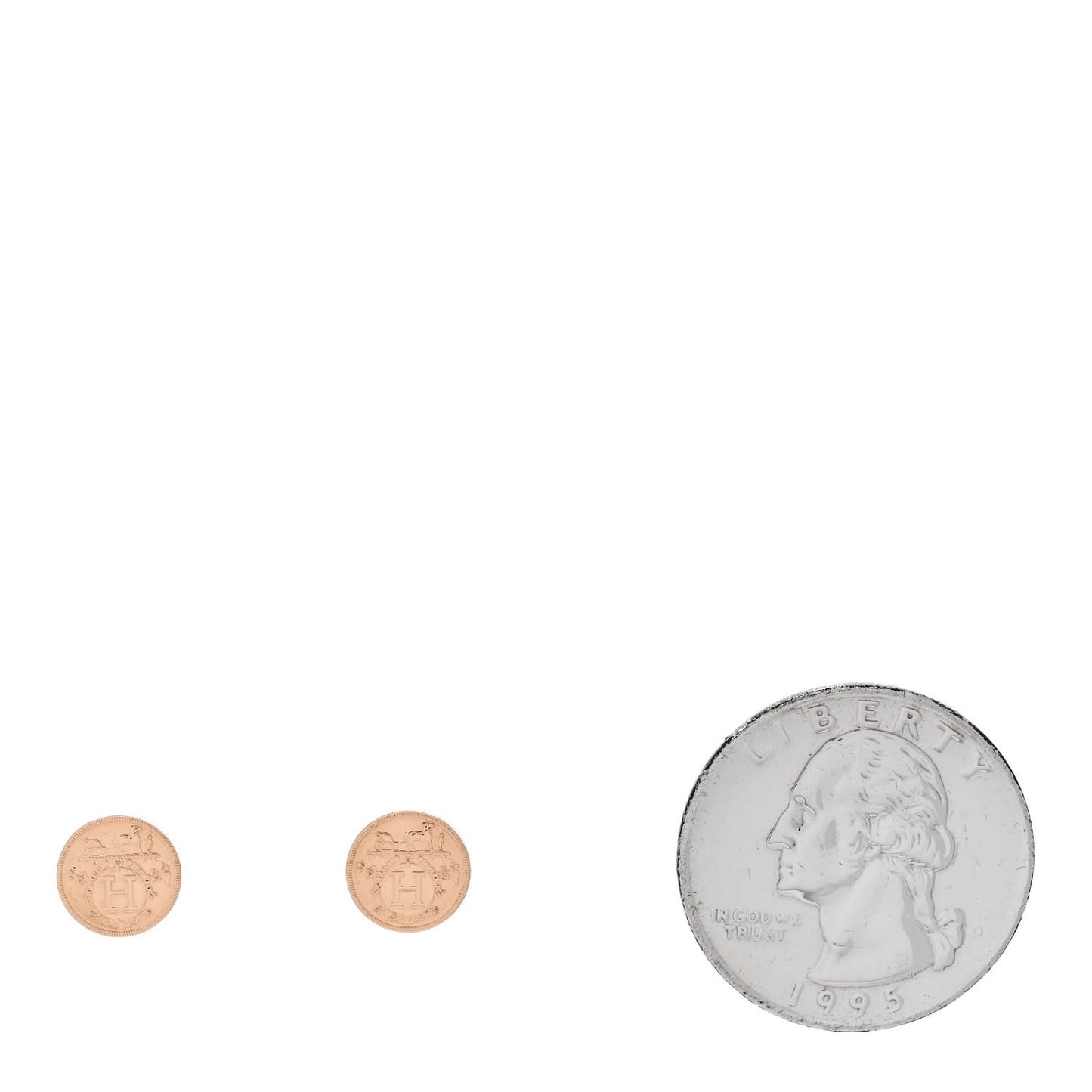 18K Rose Gold TPM Ex-Libris Stud Earrings