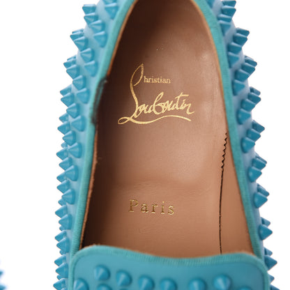 Christian Louboutin Calfskin Mens Rollerboy Spikes Flat Loafers 40.5 Riviera 9 of 15