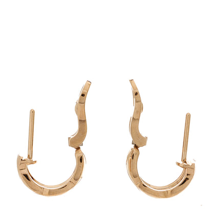Chanel 18K Beige Gold Coco Crush Hoop Earrings 3 of 5