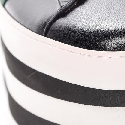 Gucci Malaga Kid Peggy Platform Sneakers 37 Black White 8 of 9