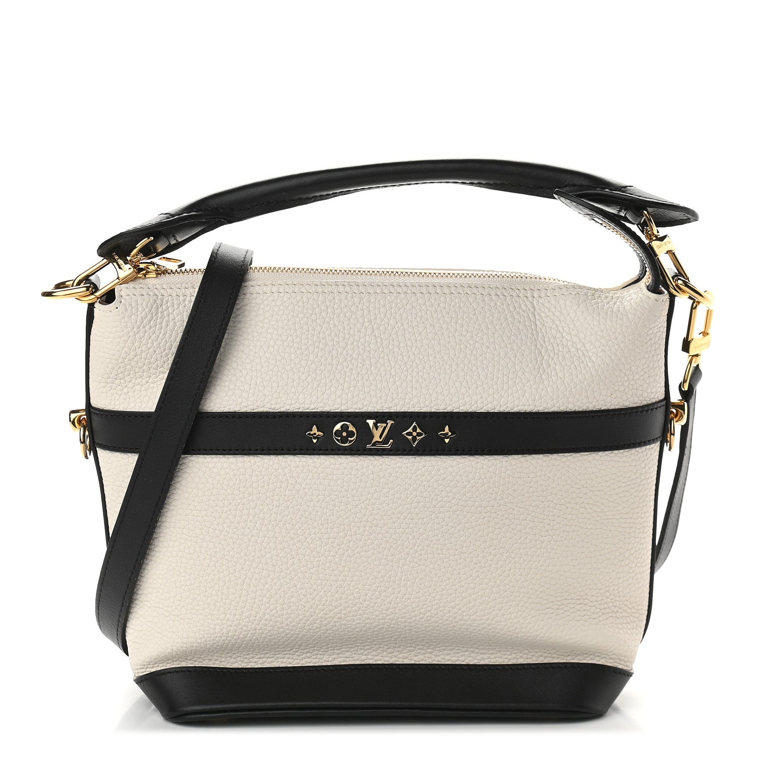 Louis Vuitton Grained Calfskin Cruiser PM Cream Black 1 of 8