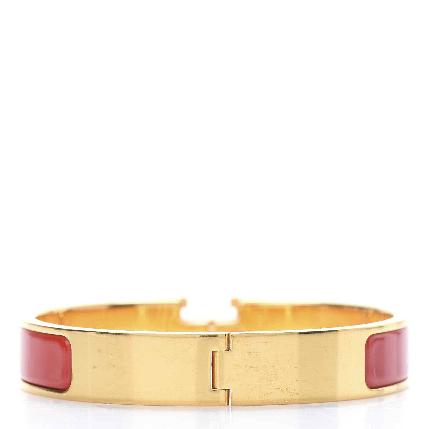 Hermes Enamel Narrow Clic Clac H Bracelet GM Red 3 of 5