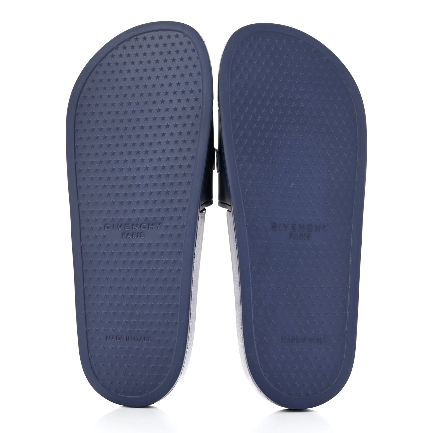 Rubber Logo Pool Slide Sandals 40 Steel Blue