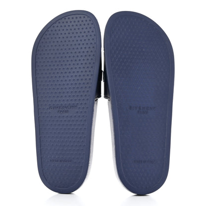 Givenchy Rubber Logo Pool Slide Sandals 40 Steel Blue 5 of 8