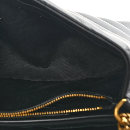 Saint Laurent Calfskin Y Quilted Monogram Small Loulou Chain Satchel Black 5 of 10