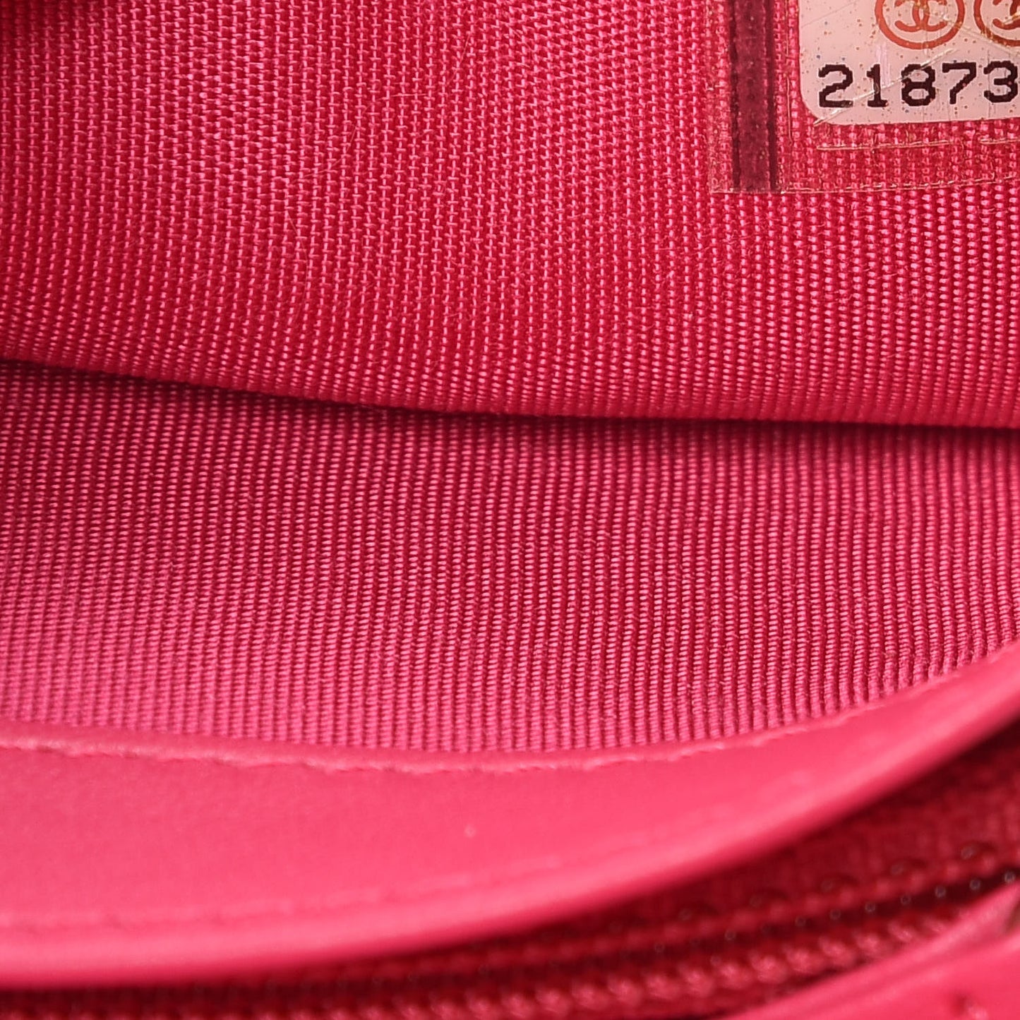 Lambskin Quilted Boy Yen Wallet Pink