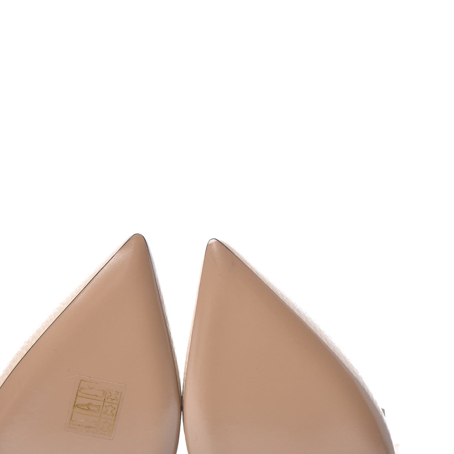 Pebbled Calfskin Rockstud Ankle Strap Pumps 38 Light Ivory