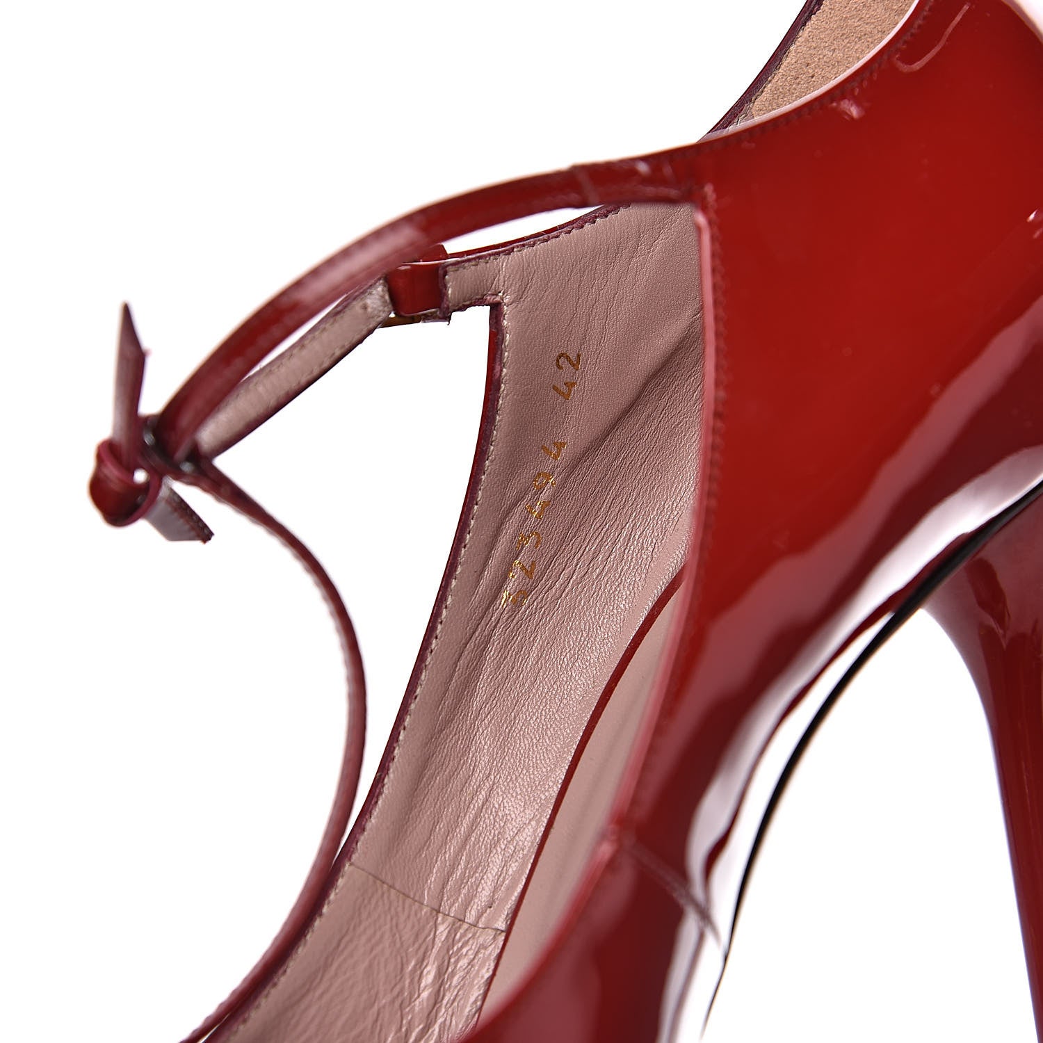Gucci Patent Beverly T-Strap High Heel Pumps 42 Red 8 of 9