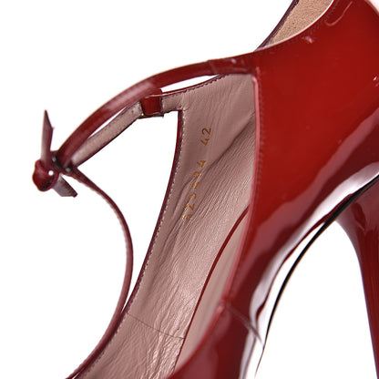Gucci Patent Beverly T-Strap High Heel Pumps 42 Red 8 of 9