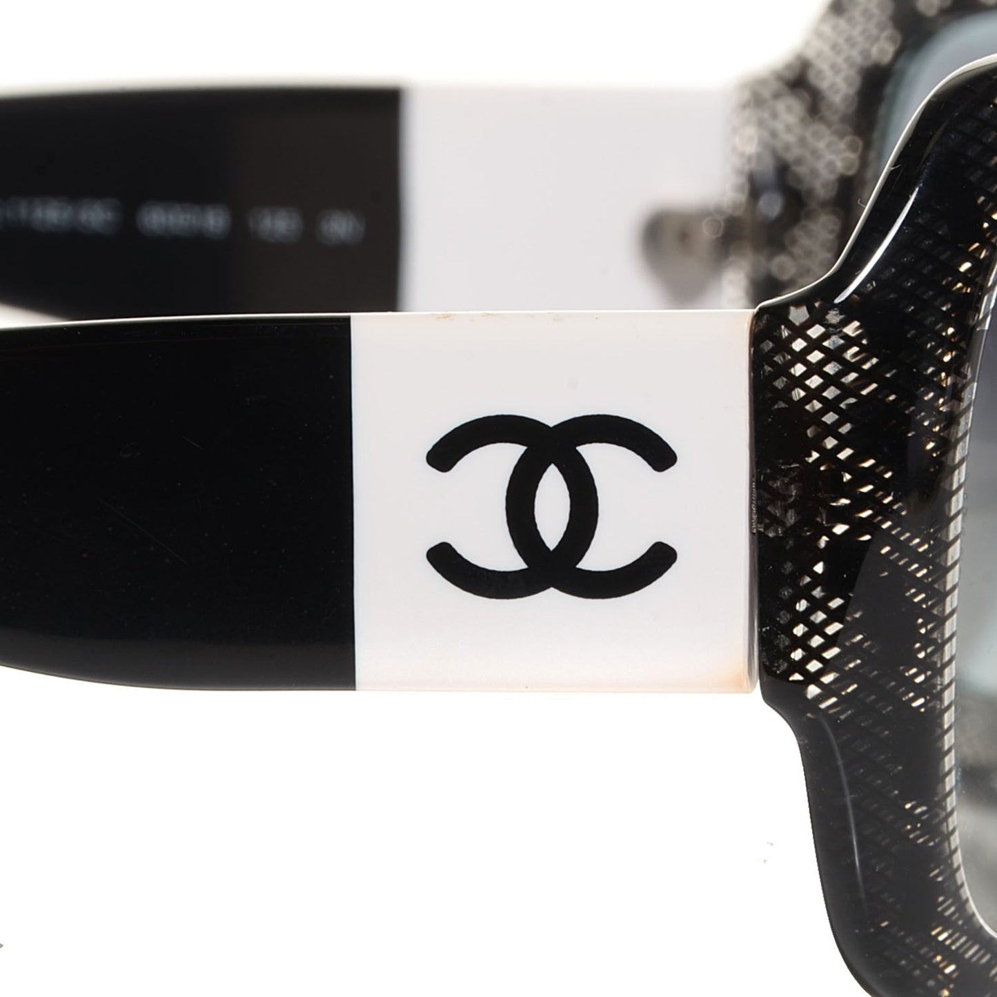 Acetate CC Lace Effect Sunglasses 5146 Black White