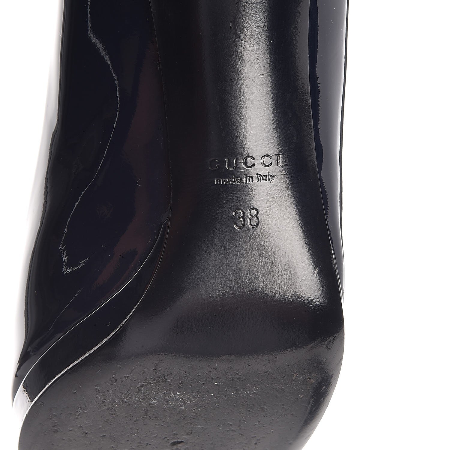 Gucci Patent Platform Pumps 38 Navy Blue 23 of 29