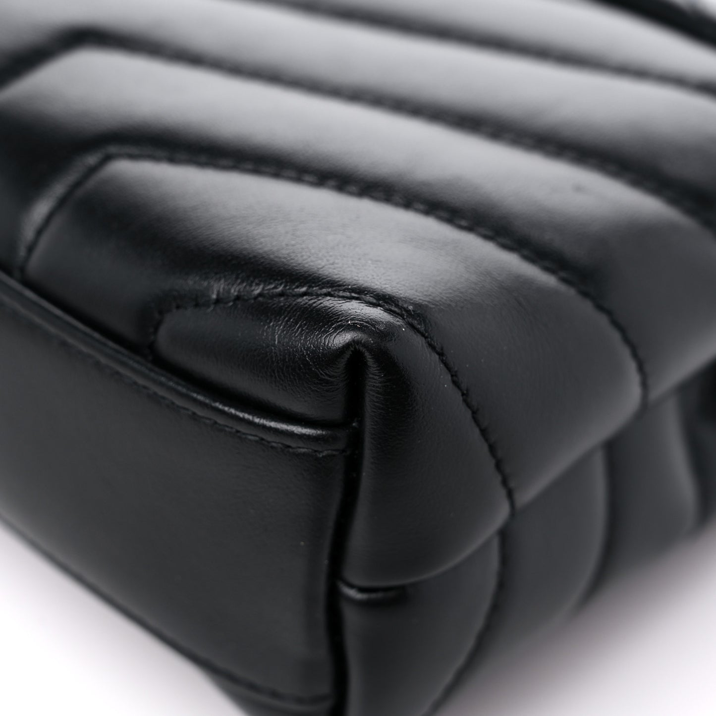 Calfskin Y Quilted Monogram Toy Loulou Crossbody Bag Black
