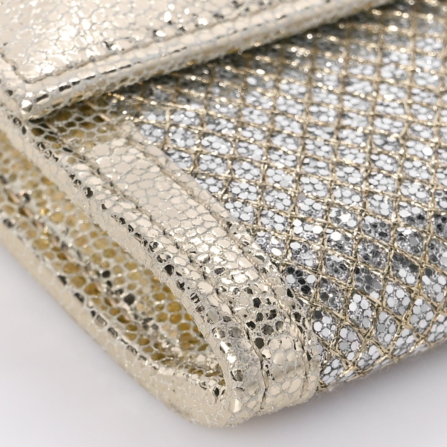 Jimmy Choo Glitter Fabric Reese Clutch Wallet Metallic 7 of 9