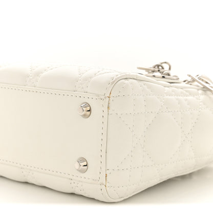 Christian Dior Lambskin Cannage Mini Lady Dior White 10 of 14